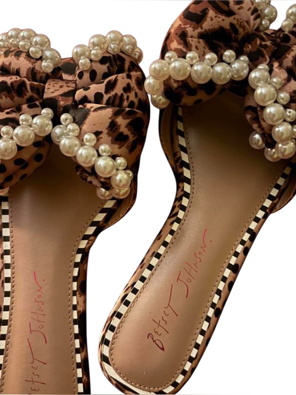 Betsey Johnson Liah Leopard Print Slip-on Sandals - Picture 2 of 3